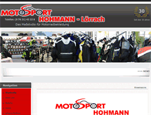 Tablet Screenshot of motosport-hohmann.de